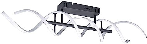 Trio Leuchten LED Deckenleuchte Sequence 641810205, Aluminium Schwarz matt, inkl. 41 Watt LED, Switch Dimmer, Farbwechsel
