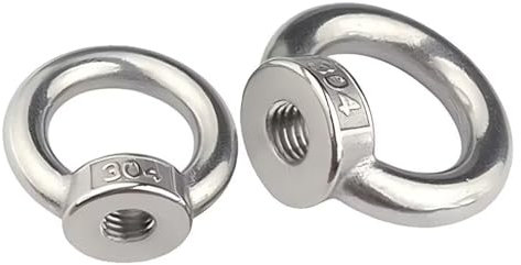 SYDARSYN Ringmuttern Ringmutter Augenmutter 304 Edelstahl Ösenmutter M4 (3 Stück)