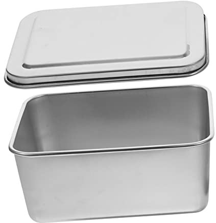 BESTonZON 1 Satz Kuchenform Aus Edelstahl Brotbackform Moussepfanne Obstsalatschüssel Bratblech Aus Metall Kuchenformen Pullman-laibpfanne Brotbackblech Rostfreier Stahl Mit Deckel Chiffon