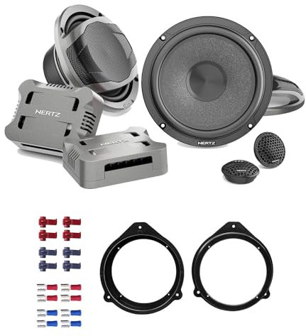 Hertz Auto Lautsprecher 16,5cm CK 165 mit Einbauset kompatibel mit Audi A4 B7 (8E Facelift) 2004-2008 Türen vorne/hinten 570 Watt 2 Wege Kompo