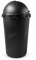 VR7 50L BLACK Kitchen Bullet Bin, Rubbish Bin with Large Opening Flap, Plastic Bin, Ideal Dustbin for Home, Bedroom, and Office Use, Plastic Kitchen Bin, Waste paper Bin, Indoor Trash Basket