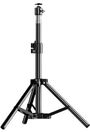 IAZE Projector Stand, Folding Projector Tripod With Gooseneck Phone Holder, Scratch Resistant Laptop Tripod Stand Adjustable, Laptop Floor Stand For Office, Home, Studio Holder Mount
