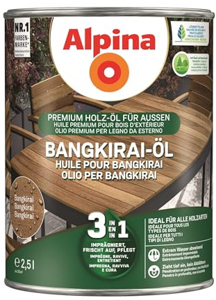 Alpina Gartenholz-Öl 3in1 Bangkirai 2,5 Liter
