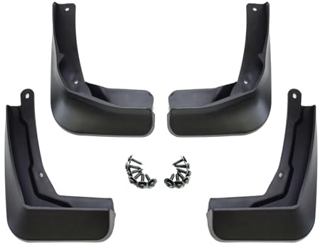 J&J AUTOMOTIVE Set da Paraspruzzi Auto e Parafanghi per Volkswagen Golf 7 Sportsvan 2017-2020, Set da 4 Pezzi, Kit di Protezione Contro Gli Spruzzi, Nero