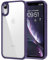 HOOMIL Cover per iPhone XR 6,1 Pollici, Custodia Anti-Ingiallimento, Antiurto e Anti-Graffi, Retro Rigida Trasparente - Viola