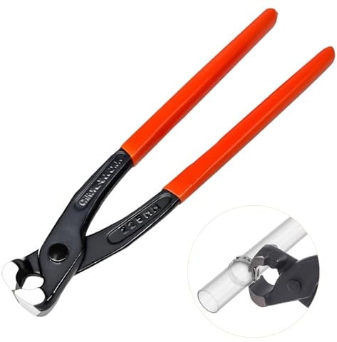 zDwfDc 9 inch Ear Clamp Pliers, Ear Hose Clamps Tool, Pinch Pincer plier, Nail Puller, Ear Hose Clamps Pliers, for Automobiles Wire Cutting, Pipeline Maintenance