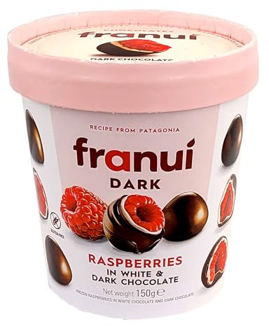 Franui Lamponi Cioccolato Bianco e Fondente, Vaschetta 150g