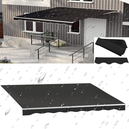 GLFNB Tenda da Sole Retrattile per Patio Tenda da Sole Retrattile elettrica Manuale in Tessuto sostitutivo, Resistente, Impermeabile, Parasole, Copertura da Giardino, Parasole per Esterni, per TER