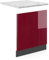 Vicco Frontblende R-Line, Geschirrspüler Fronttür, Rot/Anthrazit, AP Marmor