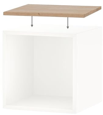 HORST Deckplatte für Eket Regal - Elegante Massivholzplatte für I K E A Schrank - Perfekte Passform - FSC-Zertifiziert - Eiche, 35 x 35 cm