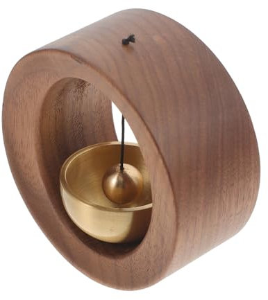 Hoement Fashion Door Bell Ornament Wooden Doorbell Cover for Home Decorative Door Bell for Entrance