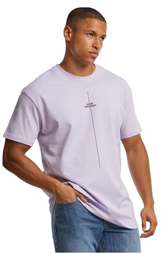 Merchcode Männlich Ohne Kragen T-Shirt, Lila, XS
