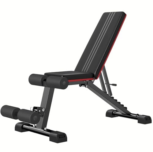 Dskeuzeew Panca Palestra Pieghevole, Panca da Allenamento Regolabile per Tutto il Corpo, Panca Palestra Inclinabile/Multifunzione, per Allenare la Forza, Panca Piana, Capacità di Peso 400KG