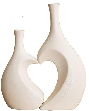 Woodside Home Living Heart Vase Set