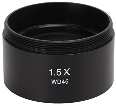 1.5X Auxiliary Barlow Objective Lens, 48mm Threaded Zoom Stereo Microscope, Stereo Microscope Barlow Objective Lens for Trinocular Microscope, SM and SW Stereo Microscopes (1,5X)