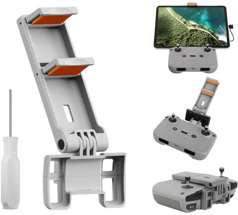 LHPHEIX Remote Controller Tablet Holder,Folding Extended Bracket for DJI AIR 3S,DJI NEO,Mini4 Pro,3 Pro,Mini 4K,Mini 2 SE RC-N3/N2/N1,Drones Controller Stand for iPad Air/Pro/Mini (Gray)