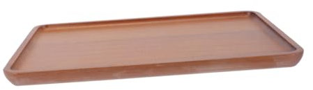 MAGICLULU Wiederverwendbares Serviertablett aus Holz Rechteckiges Teetablett Multifunktionales Obsttablett für Haus und Partys Dekoratives Frühstückstablett Servierbrett für Lebensmittel