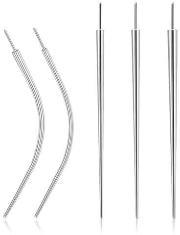 EIR 5 Stück Piercing Nadel,Piercing Set,Piercing Taper Insertion Chirurgenstahl 14G 16G 18G 20Gfür Ohr/Nase/Lippe/Bauch/Nippel/Zunge Piercing Tool Body Stretching Piercings Kit Assistant Tool
