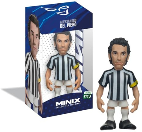 MINIX Alessandro Del Piero Juventus 12cm Figure - Collectible Del Piero Figure Sports Football Icon Range for Fans
