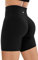 QUEENIEKE Radlerhose Damen Hohe Taille Bauchweg Sport Shorts Squat Proof für Yoga, Laufen & Fitness – 15 cm (Schwarz, 38-40)