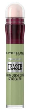 Maybelline New York, Corrector Borrador de Ojeras, Bolsas e Imperfecciones, Tono: Verde