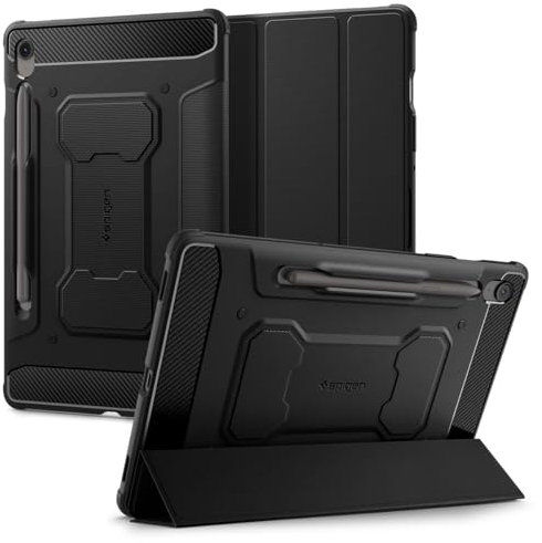 Spigen Rugged Armor Pro Case Compatible with Samsung Galaxy Tab S10 FE - Black