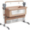 Magic ZC Beistellbetten Multifunktionale Baby Bettchen, Schläfer Convertible Portable Swing Cradle, mit 5 Swaying Gears Baby Bassinet Säugling Bettchen (Brown-3)
