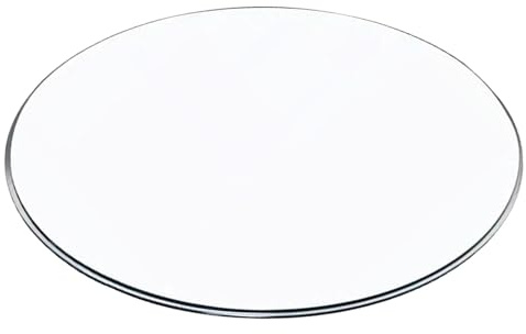 XOBRJQZ Runde Glasplatte, 8 Mm Klare Gehärtetes Glas, Abgeschrägte Polierte Kante, Ersatzglasplatte Für Esstische, Couchtische, Garten(450mm(18In))