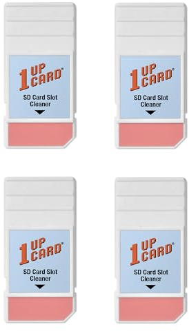 1UPcard Lot de 4 nettoyeurs de fente compatibles avec les emplacements pour cartes SD - Pour appareils photo numériques, ordinateurs, drones, consoles de jeux, imprimantes 3D, lecteurs de cartes SD