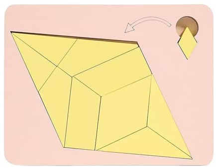 Dreieckspuzzle,Holz Triangle Puzzle, Dreieckiges Holzpuzzle Gehirnrätsel, Formen Puzzle Bausteine Familienspiel, Unregelmäßige Holz-Puzzle, Geometrisches Denkspiel (D)