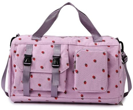 Fzyoux Sporttasche Kinder Mädchen Reisetasche Jungen Damen mit Schuhfach Reisetaschen Weekender Travel Bag Gym Duffle Outdoor für Sport, Fitness, Reisen - Trainingstasche, Gym Bag Lila