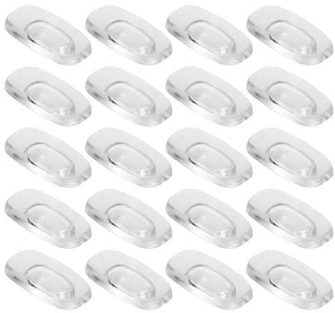 ORFOFE Silicone Eyeglass Nose Pads 20 Pairs Nose Bridge Pads for Glasses with Anti-Slip Properties for Extended Wear
