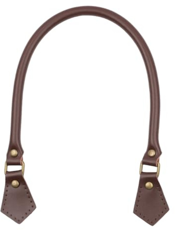 Yokula 2 Stück Leder Taschengriff Mit Löchern,Taschenhenkel zum Häkeln,Henkel für Taschen,Ersatz Taschenriemen,DIY Taschenherstellung,Ersatzriemen für Handtasche,Tasche Zubehör,Kaffee,50cm