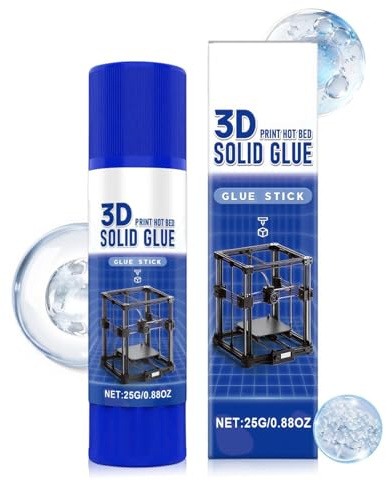 3D Printer Glue Stick - 25g Removable Strong Grip Adhesive | Repositionable Printer Bed Glue Stick for Clean Print Release | 3D Ṕrinter Adhesive for ABS ASA Prototyping Workshop School and Lab Use