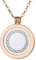 Morella Halskette Damen Gold 70 cm Edelstahl mit Amulett und Coin 33 mm in Schmuckbeutel Glitzersteinring
