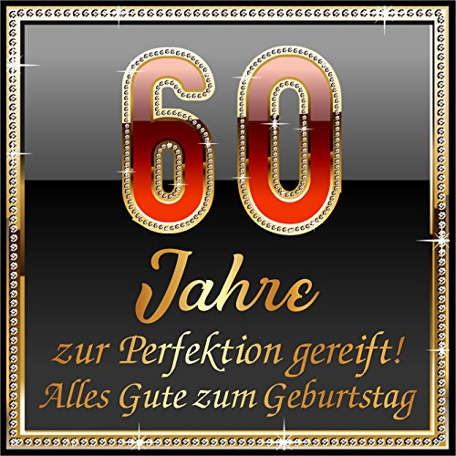 3 St. Aufkleber Original RAHMENLOS® Design: Selbstklebendes Flaschen-Etikett zum 60. Geburtstag: 60 Jahre zur Perfektion gereift!