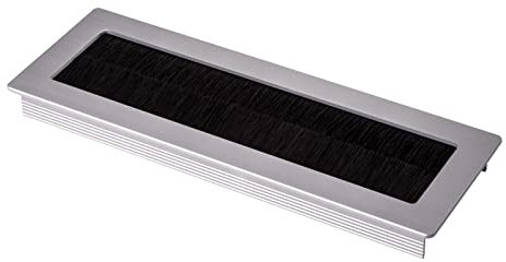 SOTECH 2 x pasacables Toledo de aluminio anodizado plata 200 x 70 mm Dimensión de montaje: 190 x 62 x 15,3 mm
