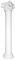 Halbsäule | rund | glatt | vorgrundierte Oberfläche | stoßfest | klassisch | Barock | Dekosäule | Stuck | weiß | PU | N3230H Set | 300 mm