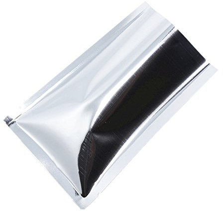 WACCOMT Pack 200 Stücke Farbig Mylar Folie Obere Öffnung Versiegelbare Beutel Vakuum Heißsiegelbeutel für Lebensmittel Verpackungen mit Reißkerben (Silber, 7x10cm (2.7x3.9 inch))