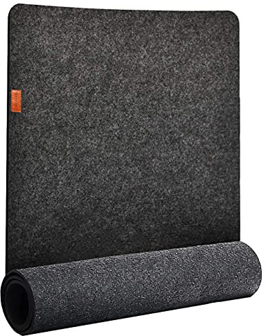 Tischläufer aus Filz,Tischband 30cm x 100cm,Tischlaufer,Platzdeckchen,Tischuntersetzer,Hitzebeständiges Rutschfestes Tischset Dunkelgrau