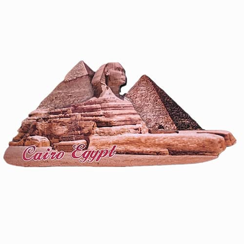 3D Sphinx Cairo Egypt Fridge Magnet Travel Souvenir Gift Wood Craft Collection