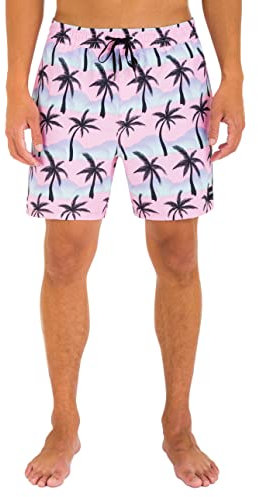 Hurley Cannonball Volley 17' Board Shorts, Rosa, S Uomo