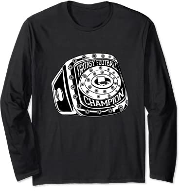Funny Fantasy Football Champion Ring Herren Damen Langarmshirt