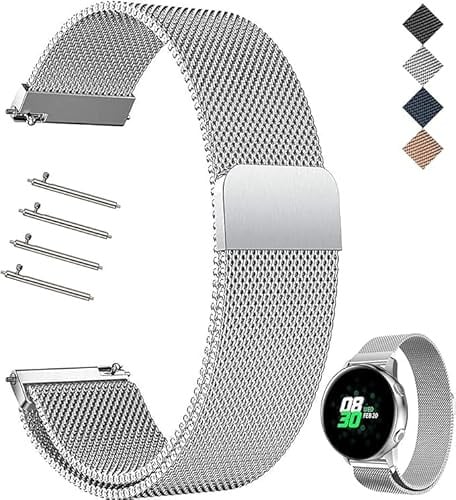 Edelstahl-Mesh Uhrenarmband Armband [14-24mm] für Smartwatches | Magnetverschluss & Werkzeugfreie Anpassung | Premium Metallgitter-Design | Wasserdicht & Atmungsaktiv | Unisex Business/Sport/Outdoor