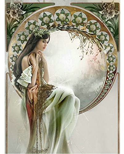 5D DIY Diamond Painting Kits Frau Voll Bohren Strass Kristall Diamant Malerei Kinder Erwachsene Kreuzstich Stickerei Anzahl Mosaik Für Home Wall Dekoration Handwerk Round Drill 60x80cm AAB16990