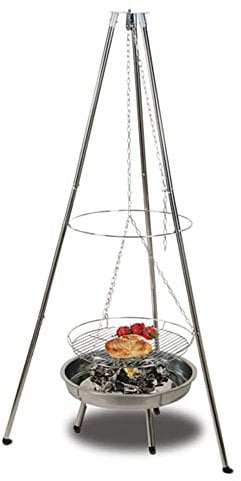 Schwenkgrill mit Feuerschale Scout, höhenverstellbar, 55cm Durchmesser, Höhe 165cm