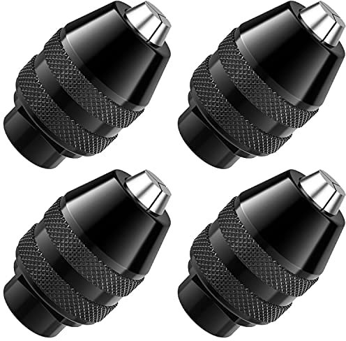 4486 Bohrfutter für Dremel, Ancable Schnellspannbohrfutter für Dremel Ersatz 1/32-1/8 Spannfutter Dreibacken Bohrfutter, Bohrer Zubehör für Dremel 4000, 3000, 300, 200, 100, 8200, etc. (4 Stück)