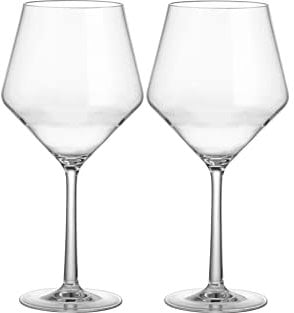 BRUNNER 0830220N.C71 Red Wineglass, Lot de 2 verres transparents à vin rouge pour camping, bateau, pique-nique, verres incassables en Tritan, volume 72 cl