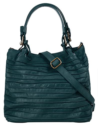 Samantha Look Shopper Echt Leder Damen | Made in Italy, Smartphonefach, Elegante Umhängetasche | 021674