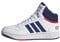 adidas Hoops Mid Shoes, Scarpe Unisex-Adulto, Cloud White/Victory Blue/Scarlet, 40 EU